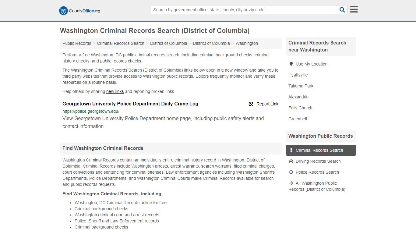 Criminal Records Search - Washington, DC (Arrests, Jails & Most Wanted ...